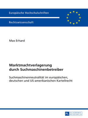 cover image of Marktmachtverlagerung durch Suchmaschinenbetreiber